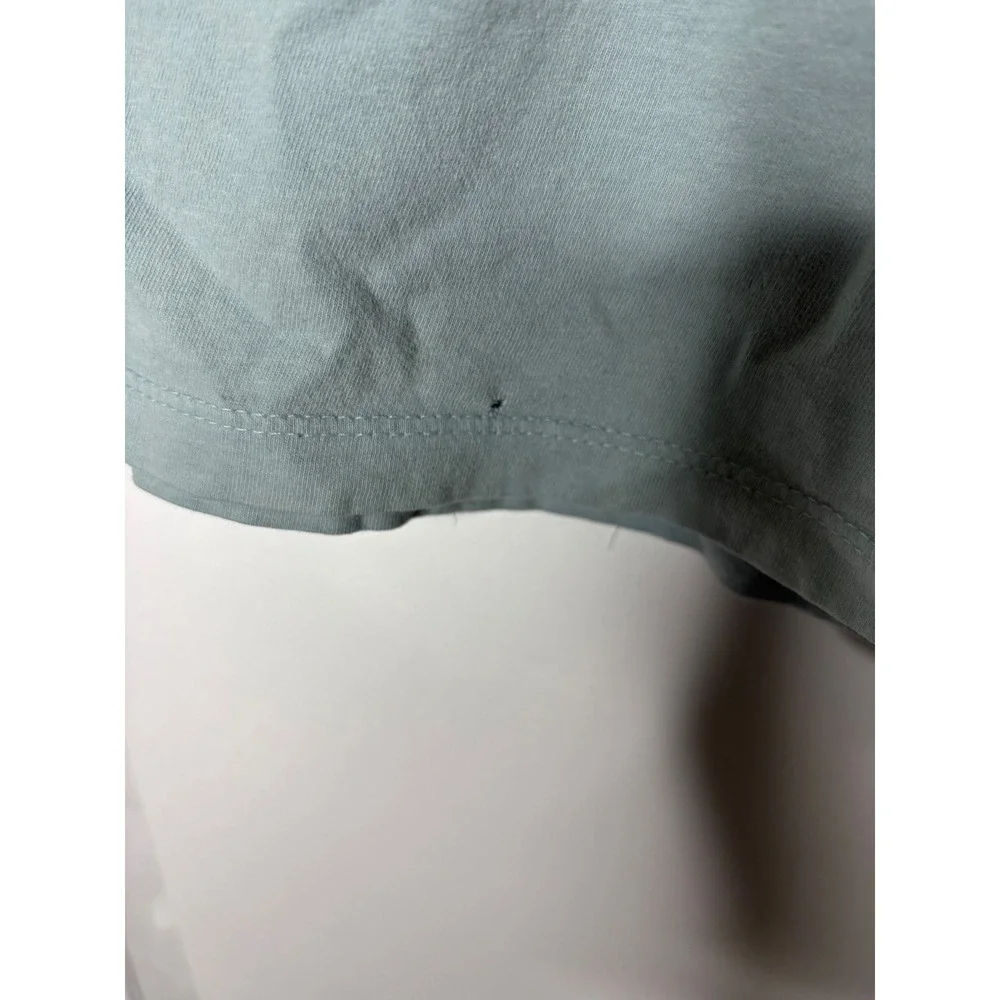 The North Face Mens XL Graphic T-Shirt Sage Green‎ Blue Short Sleeve Logo Tee
